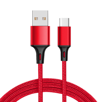 Kabl USB na tip C, 1m, crveni